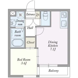 ティアラ本千葉【1階】の間取り