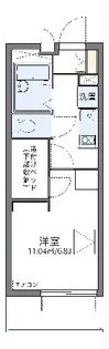 レオパレスNORTHSIDEII【1階】の間取り