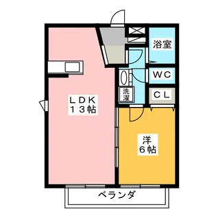 コーポビオラA【1階】の間取り