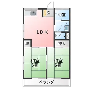 満コーポ【2階】の間取り