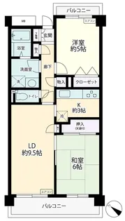 南浦和パーク・ホームズ【9階】の間取り