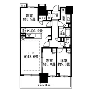 幕張ベイパークミッドスクエアタワー【14階】の間取り