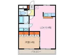 クラージュ【1階】の間取り