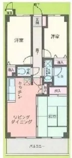 サンフェスタ山手台【3階】の間取り
