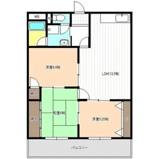 入場ハイツ【3階】の間取り