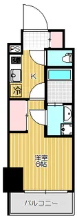 エスタート品川戸越II【6階】の間取り