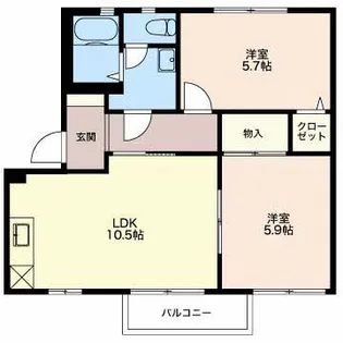 サンライズ伊那 A【2階】の間取り