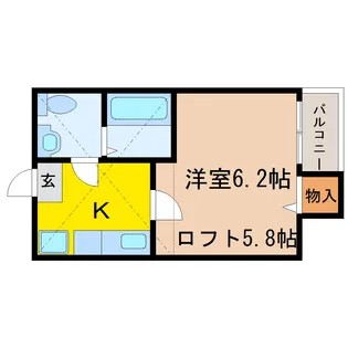 ロフトハウス石名坂【1階】の間取り