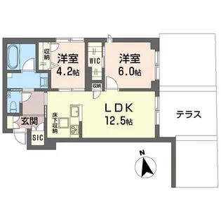 シャーメゾン北砂【1階】の間取り