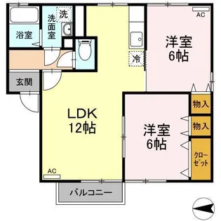 グリーンパーク泉 B【1階】の間取り