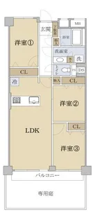 パークハイム駒沢【1階】の間取り