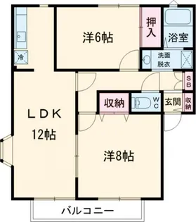 サンビレッジ光の岡A【1階】の間取り