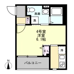 ベイルーム東本厚木【1階】の間取り