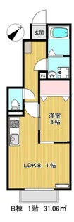 B’style門前町B棟【1階】の間取り
