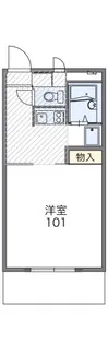 レオパレスAOKI【1階】の間取り