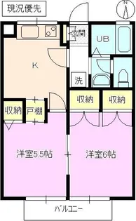 フォースアベニュー和田 B棟【2階】の間取り