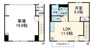 グランガレージ草加の間取り