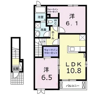 パシオン アミーゴA【2階】の間取り
