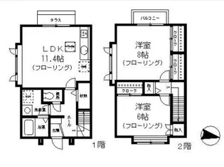 ヴィラージュK・Y【2階】の間取り