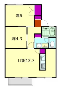 オレンジヒルズ【2階】の間取り