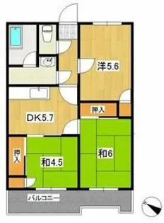 石神井スカイビル【5階】の間取り