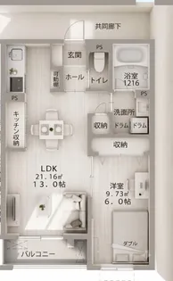GK terrace 不二ガ丘【3階】の間取り