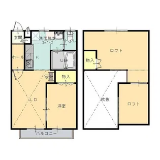 クリアスタイル佐野【1階】の間取り