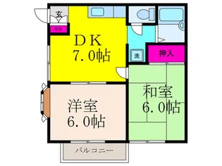 水谷ハイツ【2階】の間取り
