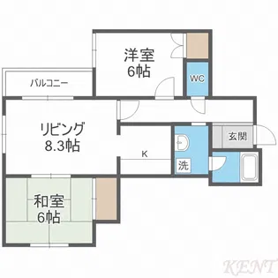 メゾンベルコート【1階】の間取り