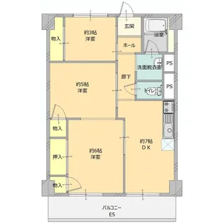 館林駅前ハイツ【5階】の間取り
