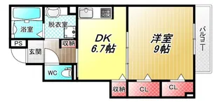 シティパル加美北【1階】の間取り