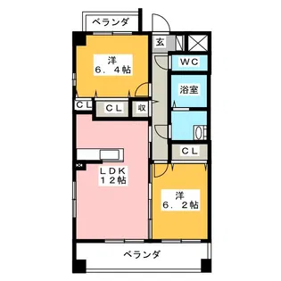 GRACIA ANNEX 【グラシアアネックス】【2階】の間取り