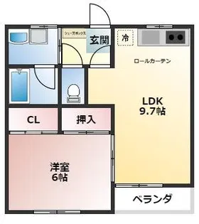 グリーンコーポII【1階】の間取り