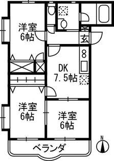 クリムトB【3階】の間取り