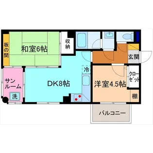 ドマーニ桜田【4階】の間取り