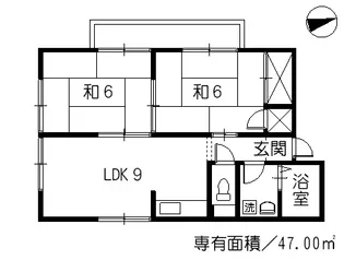 ハイツハーモニーA棟【2階】の間取り