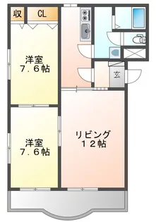 プランタン B棟【3階】の間取り