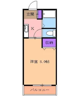 はよしハイツB【2階】の間取り
