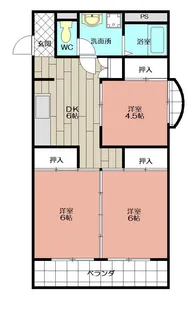 アテイン門司【1階】の間取り