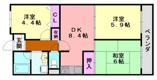 シェモア平野【12階】の間取り