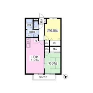 パセオミレニアム【2階】の間取り