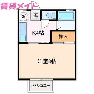 サーキットハイツ【2階】の間取り