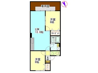 広島県広島市安佐南区安東3【アパート】の間取り
