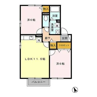 グリーンコート C【2階】の間取り