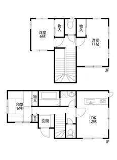新潟県新潟市西区青山3【一戸建】の間取り