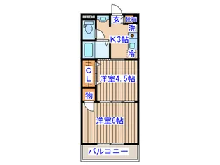 ヴァンクール小田原【3階】の間取り