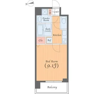 1Kの間取り画像