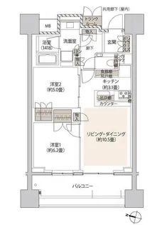 ザ・パークハウス本郷【6階】の間取り