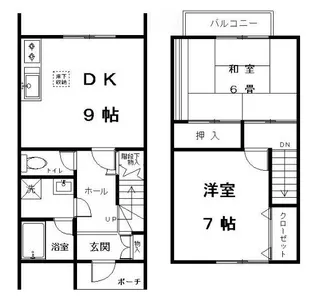 埼玉県川越市田町【アパート】の間取り