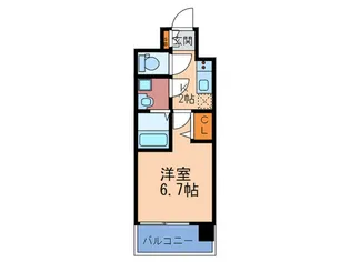 エスリード梅田グレイス【9階】の間取り